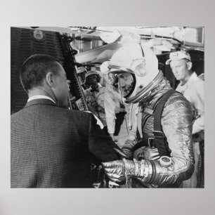 Astronaut preparing for insertion into Freedom 7 Poster
