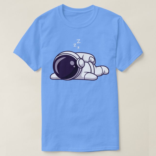 Astronaut Prone Cartoon T-Shirt (Design Front)