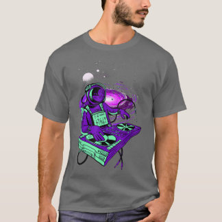 Astronaut Psychedelic Music DJ Mier Psytrance Tech T-Shirt