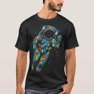 Astronaut Puzzle Autism Awareness Autistic Womens T-Shirt