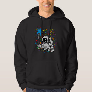 Astronaut Puzzle Piece Balloon Autism Awareness Sp Hoodie