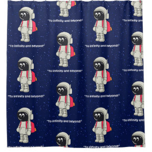 ASTRONAUT QUOTE SHOWER CURTAIN