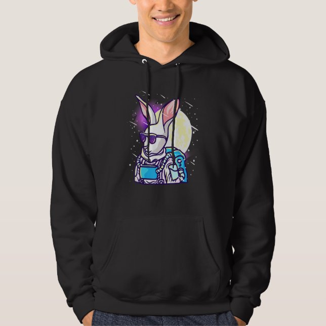 Astronaut Rabbit - In Space Hoodie (Front)