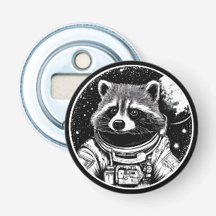 Astronaut racoon bottle opener