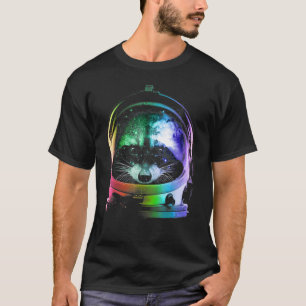 Astronaut Racoon Space Cat For Men Women Kids T-Shirt