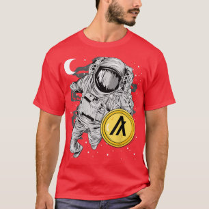Astronaut Reaching Algorand ALGO Coin To The Moon T-Shirt