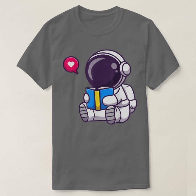 Astronaut reading book  T-Shirt (Design Front)