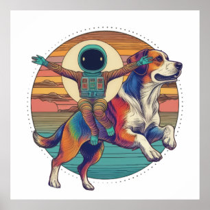 Astronaut Ride Poster