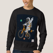Astronaut riding a BMX bike