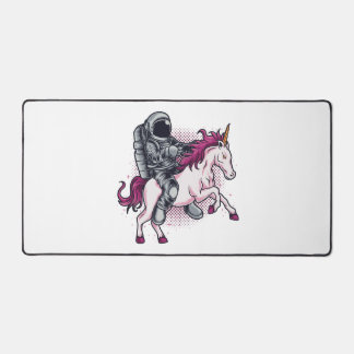Astronaut riding a pink Unicorn T-shirt Hat Desk Mat