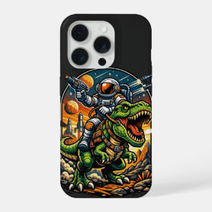 Astronaut Riding a T-Rex – Epic Space Dinosaur iPhone 15 Pro Case