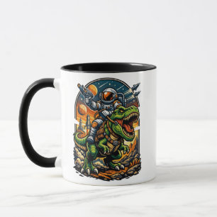 Astronaut Riding a T-Rex – Epic Space Dinosaur Mug