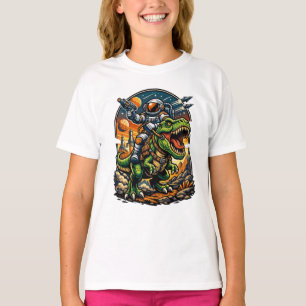 Astronaut Riding a T-Rex – Epic Space Dinosaur T-Shirt