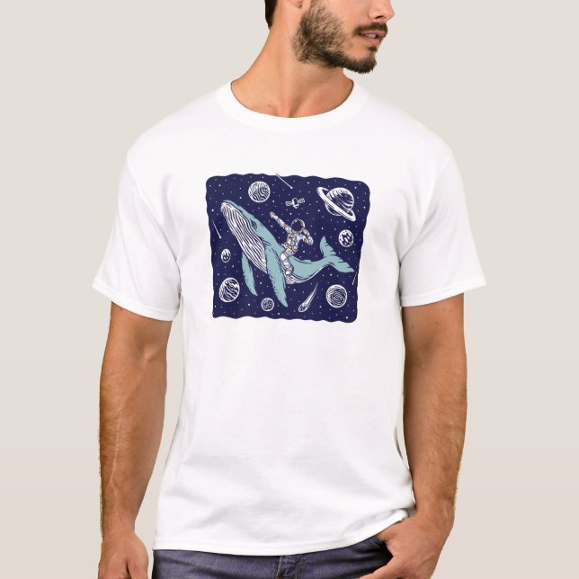 Astronaut riding a whale T-Shirt (Front)