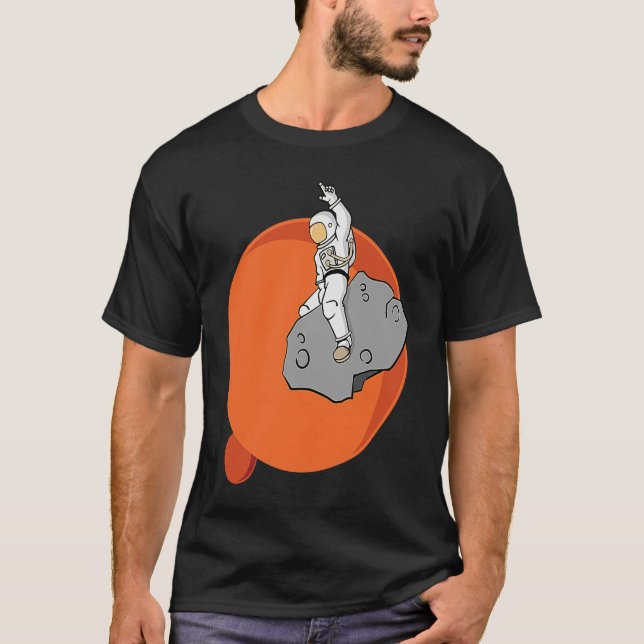 Astronaut Riding an Asteroid T-Shirt (Front)
