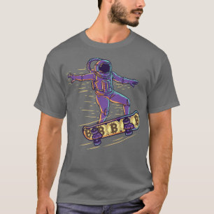 Astronaut Riding Bitcoin Skateboard Cryptocurrency T-Shirt