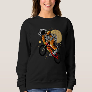 Astronaut Riding Bmx Moon Space Boys Girls Kids As Sweatshirt