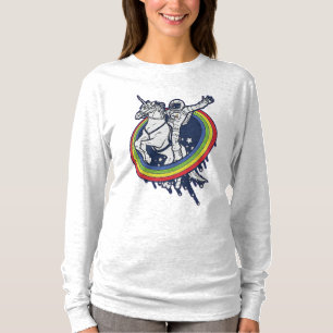 Astronaut Riding Unicorn  T-Shirt