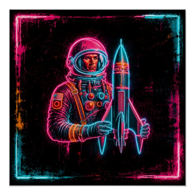 Astronaut Rocket Man Poster (Front)