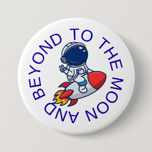 Astronaut Rocket Space Adventure Design 7.5 Cm Round Badge
