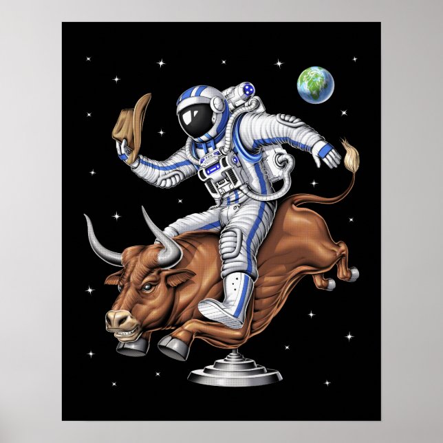 Astronaut Rodeo Cowboy Poster (Front)