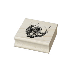 Astronaut Rubber Stamp