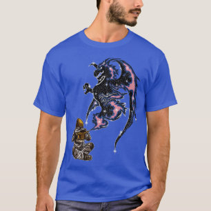 Astronaut Rubs a Wonder Lamp and a Dragon Appears T-Shirt