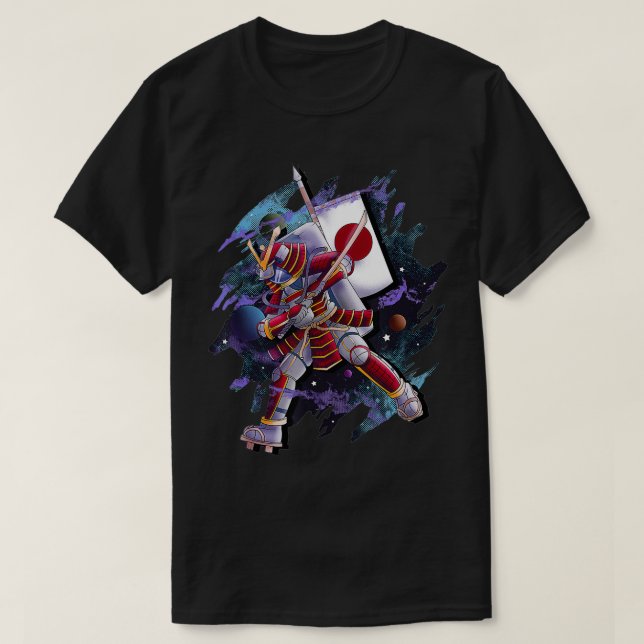 Astronaut Samurai  SciFi Japan Japanese Art Otaku  T-Shirt (Design Front)