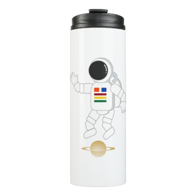 Astronaut Saturn Thermal Tumbler (Front)
