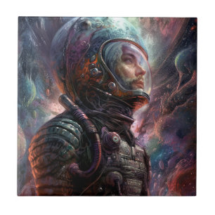 Astronaut Science Fiction Art Tile