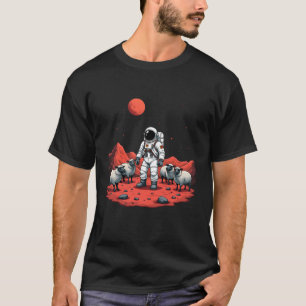 Astronaut Shepherd on Mars – Cosmic Farm Adventure T-Shirt