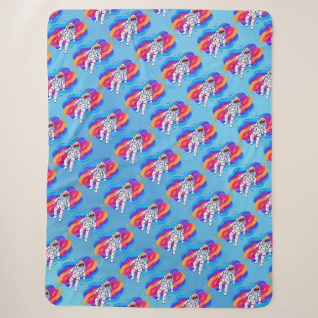 Astronaut Sherpa Blanket (Front)