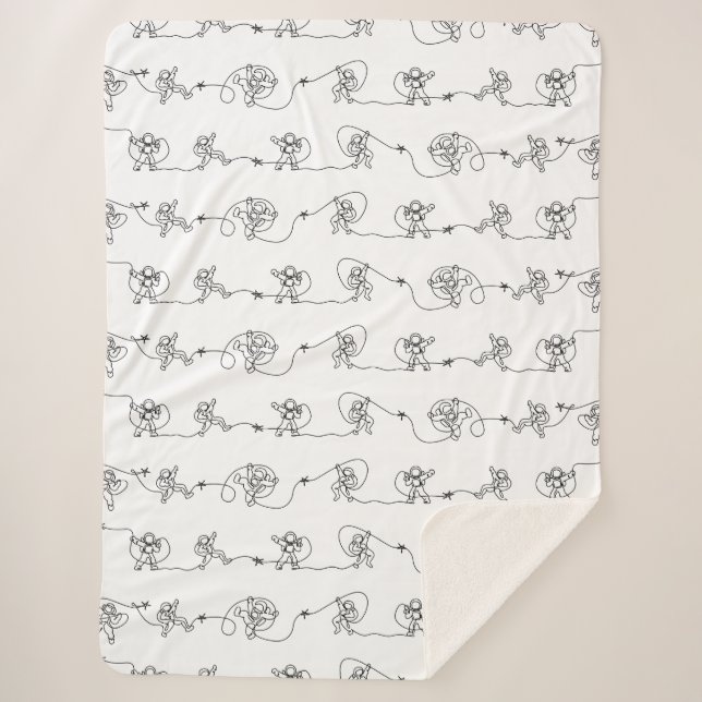 Astronaut Sherpa Blanket (Front)