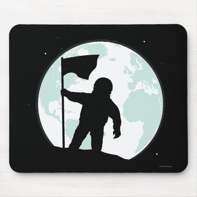 Astronaut Silhouette Mouse Pad (Front)
