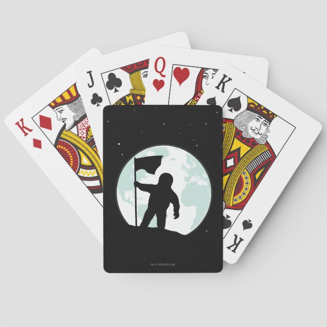 Astronaut Silhouette Playing Cards (Back)