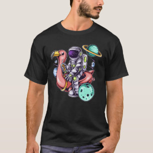 Astronaut Sitting on a Flamingo Summer Boy Girl Wo T-Shirt
