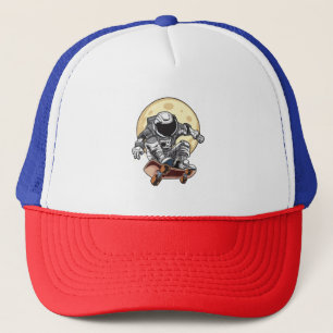 Astronaut Skate Trucker Hat