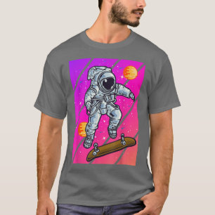 Astronaut Skateboard  T-Shirt