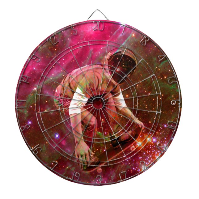 Astronaut Skateboarder Dartboard (Front)