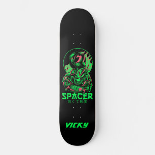 Astronaut Skater Illustration Skateboard