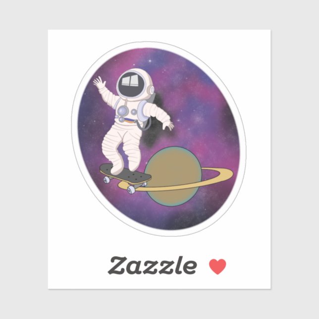 Astronaut skating in space  (Sheet)
