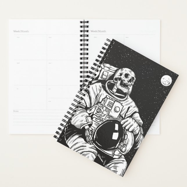 Astronaut Skeleton Spooky Skull Planner (Display)