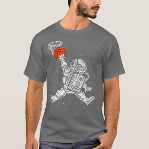 Astronaut Slam Dunk Basketball Space T-Shirt