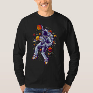 Astronaut Slam Dunk - Basketball Space T-Shirt