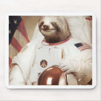 astronaut sloth mouse pad