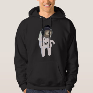 Astronaut Sloth Sticker Hoodie