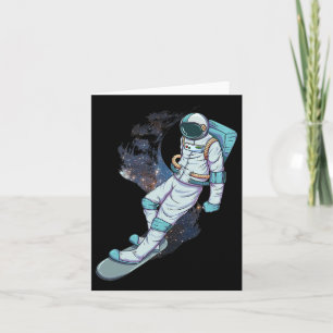 Astronaut Snowboarding In Space Astronaut On Snowb Card