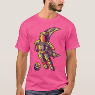 Astronaut Soccer In Space Player Gift Dad Boys Men T-Shirt