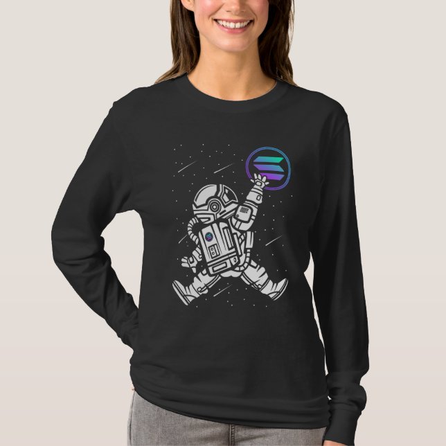 Astronaut Solana Coin Crypto Token Cryptocurrency  T-Shirt (Front)
