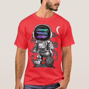 Astronaut Solana Coin SOL Crypto The Moon Cryptocu T-Shirt